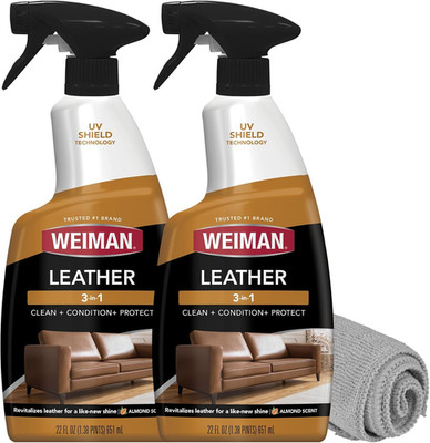 Weiman Leather Cleaner Conditioner & Protector for Couches, Boots, Chairs, Bags,