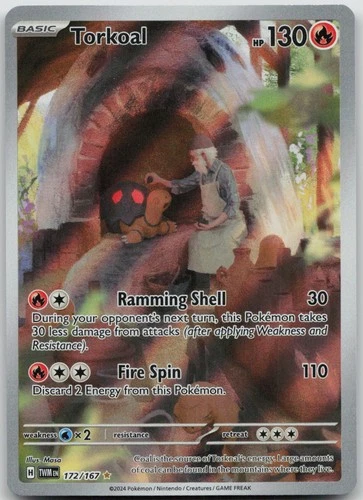 Torkoal Holo Illustration Rare SV06: Twilight Masquerade 172/167 NM