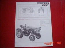 OLD ADVERTISING LEAFLET TRACTOR SOMECA FIAT 300.