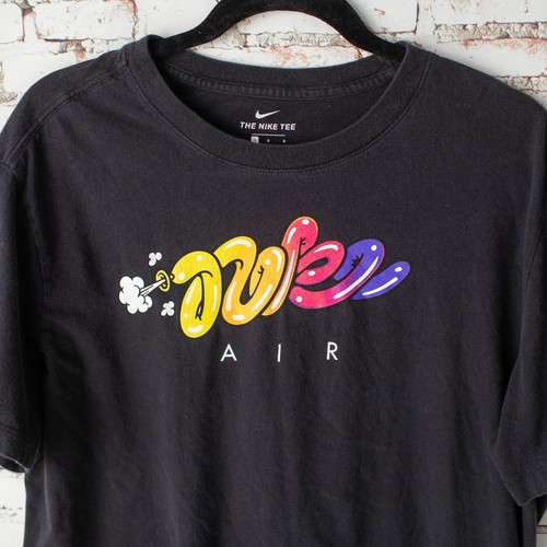 The Nike Tee Men's Large Black Short Sleeve T-Shirt Balloon Spell Out Logo - Picture 2 of 7