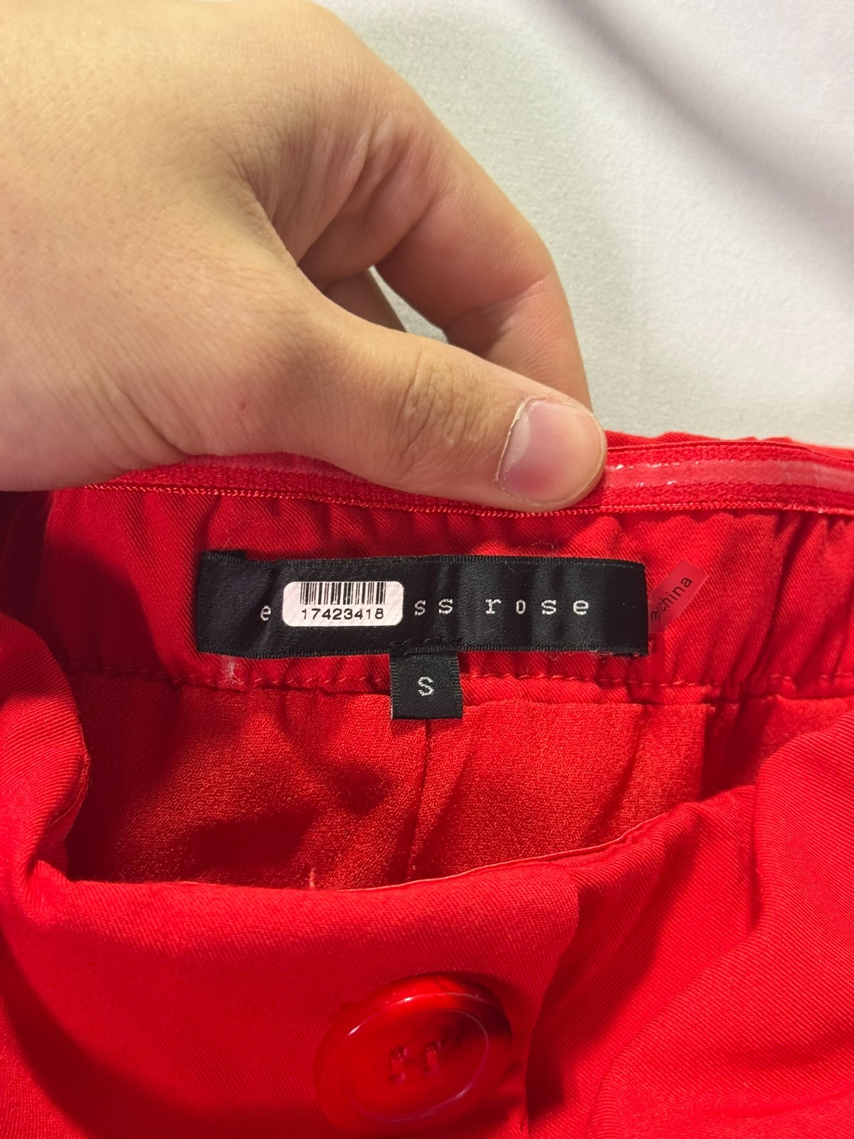 Endless Rose Red Strapless Buttoned Long Top Size… - image 6