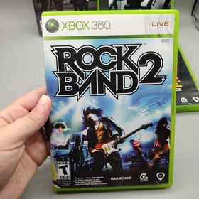Lot of 4 Xbox 360 Rock Band 1, 2, Beatles & AC/DC Live CIB Complete Tested