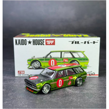 KAIDO HOUSE MINI GT 1/64 Datsun 510 Wagon Chrome Green