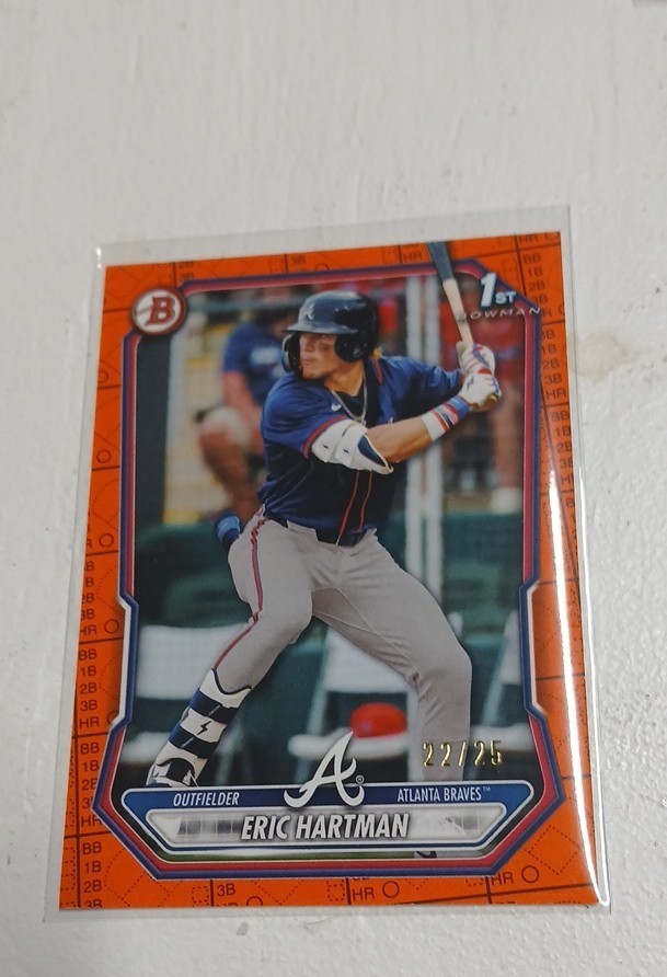 2026 Bowman - Prospects Eric Hartman #BP-102 Orange 22/25 (RC)