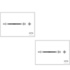 2x Bremsschlauch vorne und hinten für Toyota Land Cruiser _J6_ _J7_ Liteace
