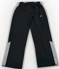 Youth Under Armour Boys Black Loose Fit Drawstring Elastic Waist Track Pants YL