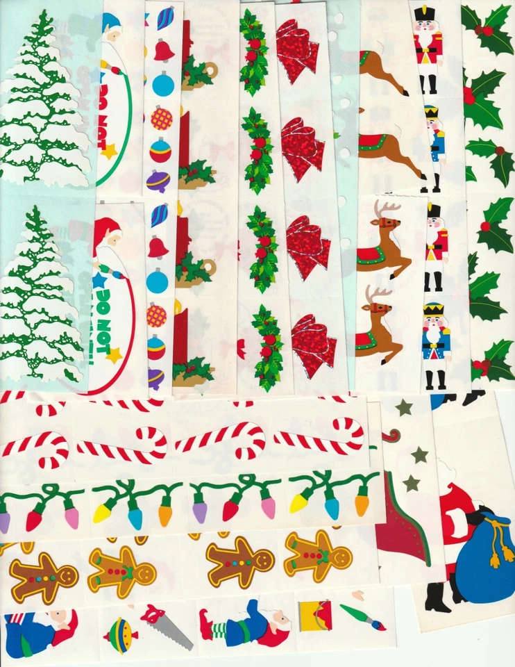 MRS. GROSSMAN’S Vintage Mrs Grossman Stickers Christmas Winter Holiday Santa Ornament - YOU PICK