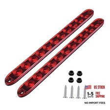 11 LED Red Trailer Brake Tail Light, 2 Pack 16  LED Bar Stop Turn Signal Tail