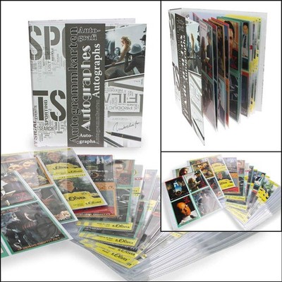 SAFE Sammelalbum für Autogrammkarten 4 Ring 20 Hüllen für 160 Karten