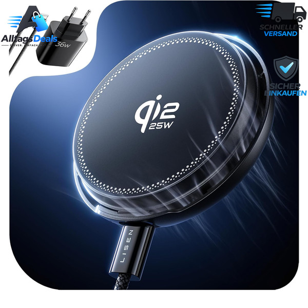 Kabelloses LadegeräT Qi 25W Magnetisch Mit KüHlventilator FüR Smartphone ZubehöR-image