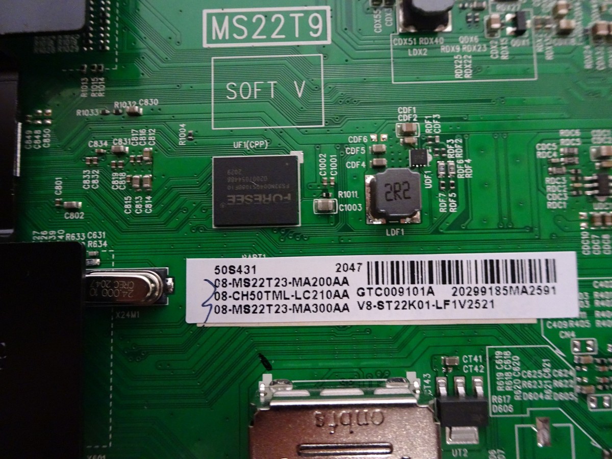TCL 50S435 Main Board (40-MS22T9-MAA2HG) 08-MS22T23-MA200AA | eBay
