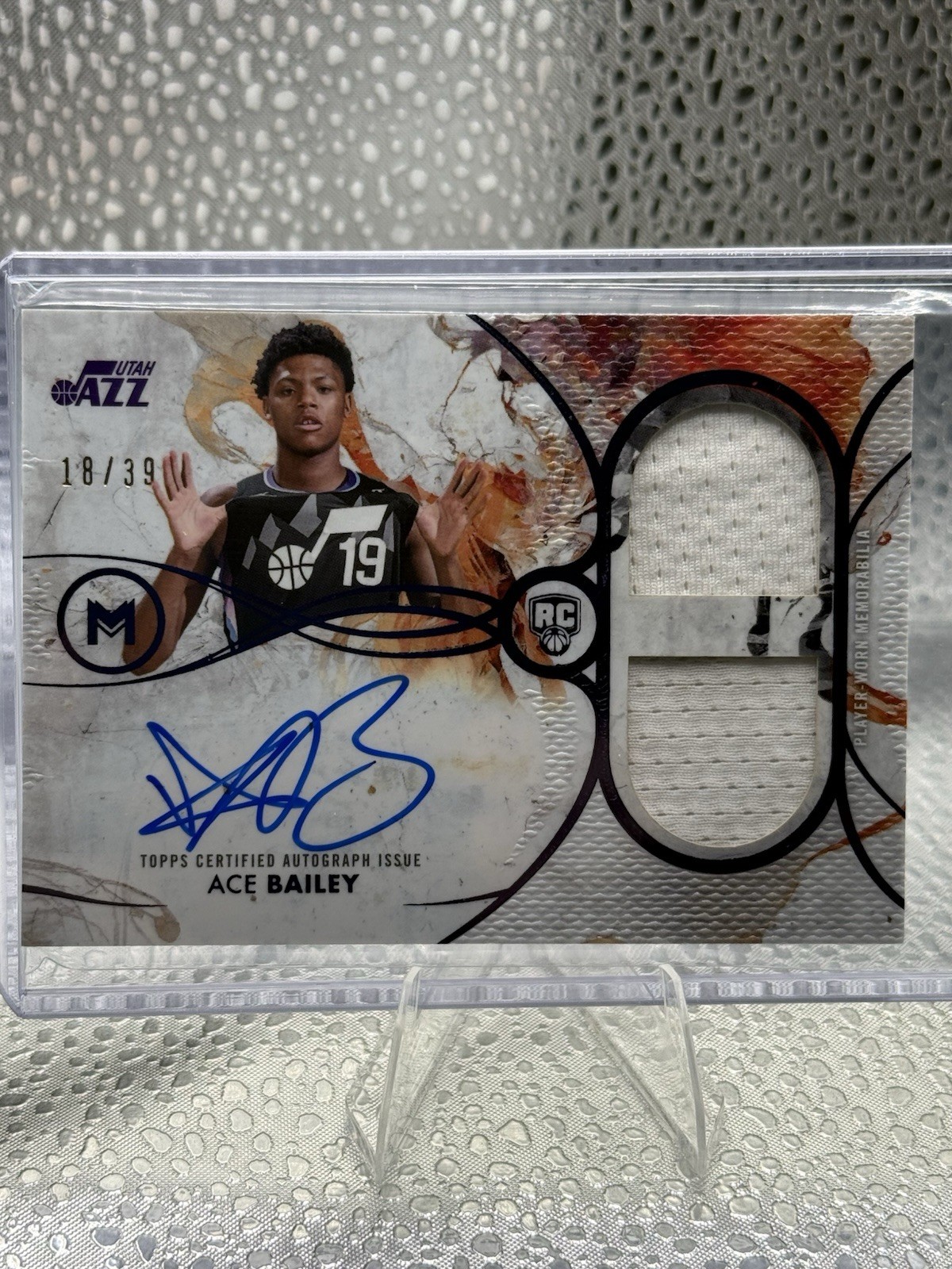 2025-26 Topps Motif Ace Bailey Rookie Card Autograph Dual Relic /39