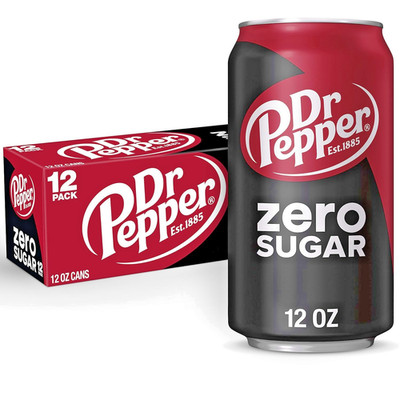New DR PEPPER ZERO SUGAR - 12 OZ, 12 PK   Fast Free Shipping