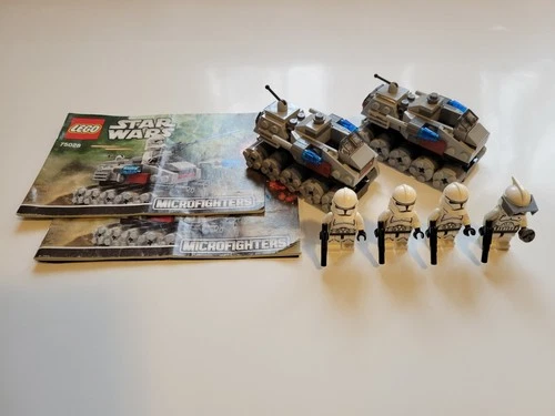 LEGO Star Wars Clone Turbo Tank Set 75028 x2 100% Complete - Extra Clones