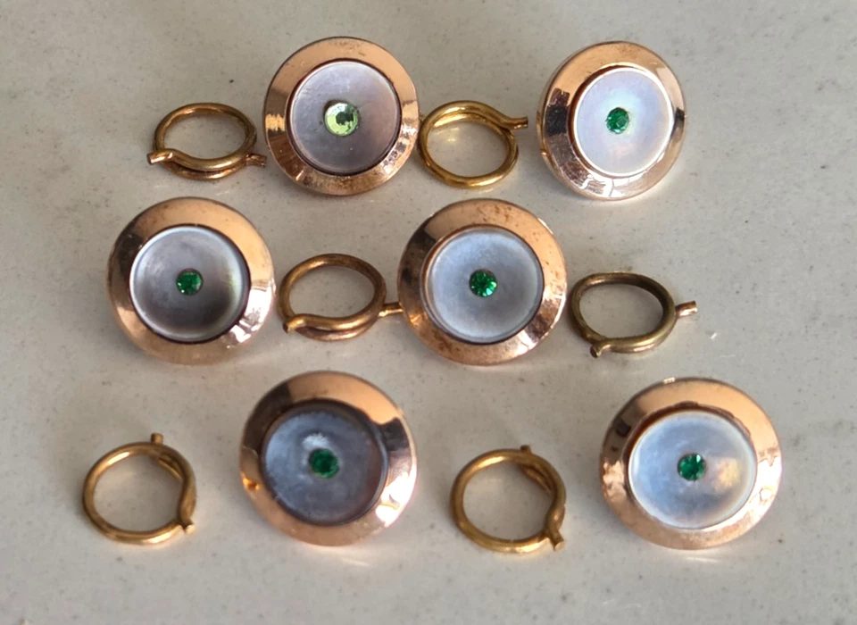 Antique Boxed Set of Gilt Stud/Shirt Buttons - Image 4 of 4