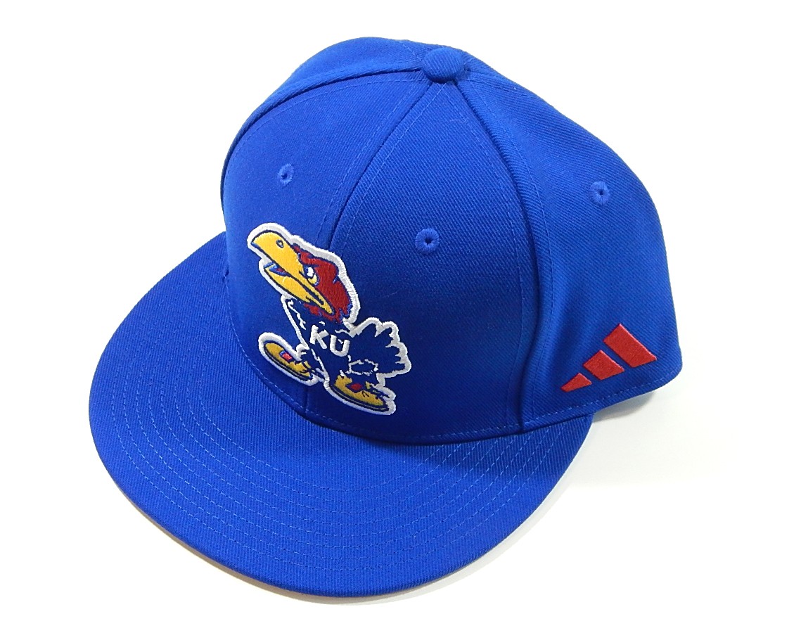 Kansas City Jayhawks Logo Adidas Team Issued Hat Blue New Size 7 1/4