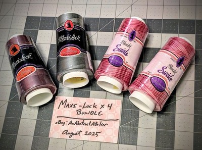 Maxi-Lock Serger/Overlock 3000yd x 4 Bundle - Steel/Boysenberry/2xSwirls-RasVan