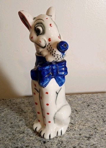 Amazing 9" Tall Figural Dog Rye Decanter Made In Japan