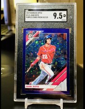 2019 Juan Soto Purple Stars Donruss Optic Pandora SGC 9.5 Rare /125 #113 Prizm