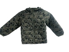 Baby Gap Disney Mickey Mouse Puffer Jacket 5T Gray Black Water Resistant