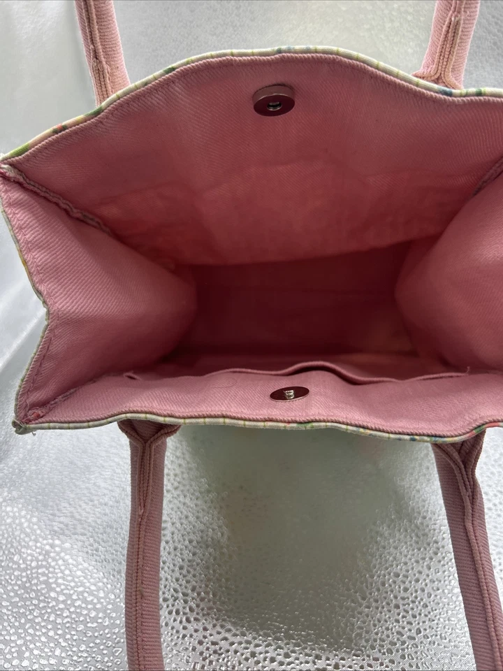 Bolso de Mano Longaberger Homestead Floral Exterior e Interior Rosa Claro Foto 4 de 4