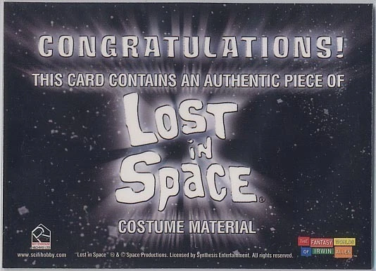 THE COMPLETE LOST IN SPACE COSTUME CARD UNRELEASED MARK GODDARD MAJOR DON WEST - Image 2 of 2