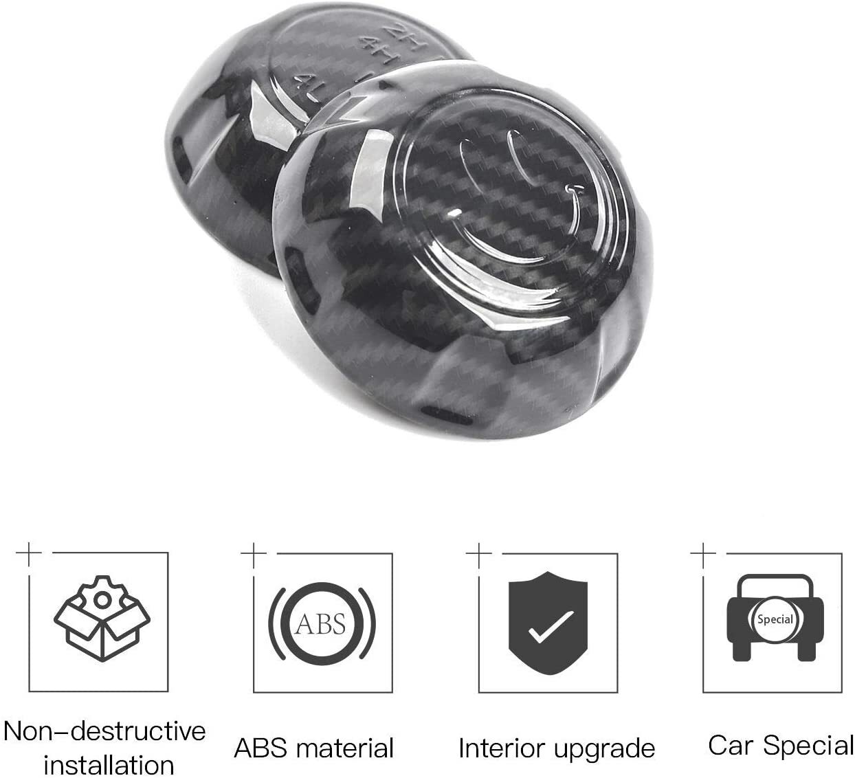 Gear Shift Drive Mode Knob Trim Decor Cover For Jeep Wrangler JK 2011-17 Carbon 