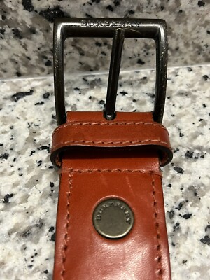 Burberry Tan Leather Canvas Belt Size 32/80 Burberry Tan Leather Canvas Belt Size 32/80 main image 4