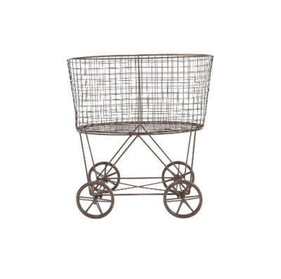 Laundry Basket Wheels Sorter Hamper Cart Rolling Metal Bag Bags Heavy Waterproof