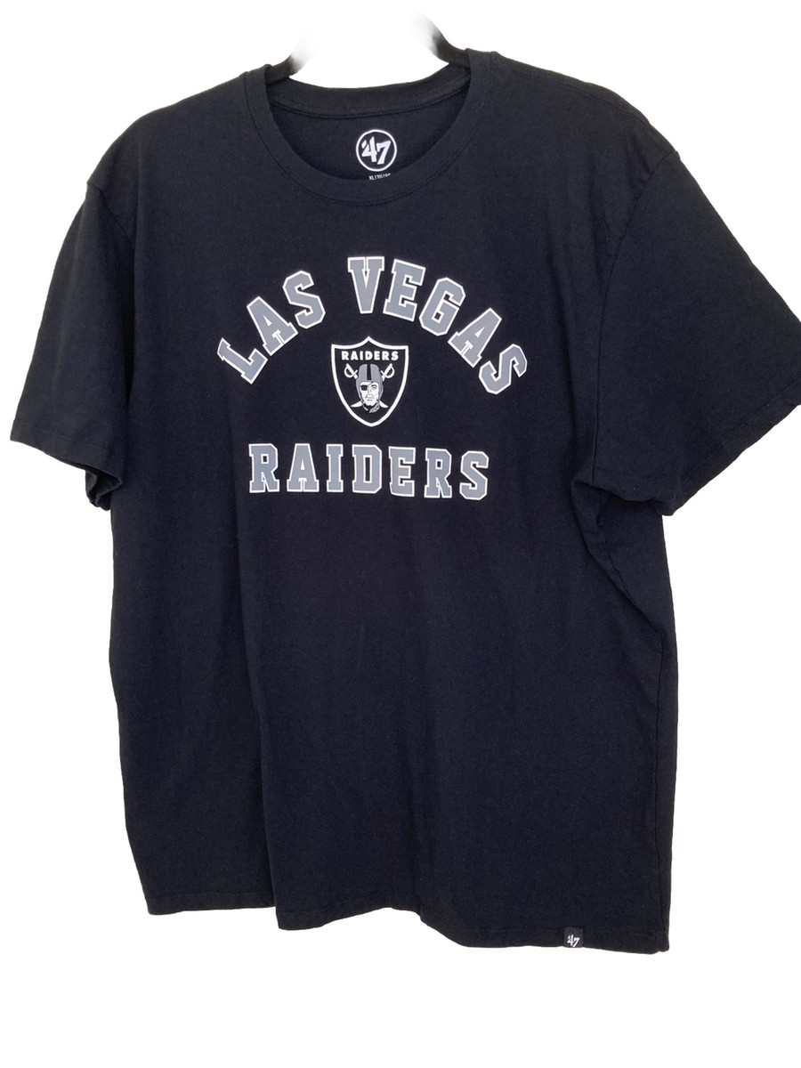 Las Vegas Raiders Shirt '47 BRAND Men's XL Black NFL Football