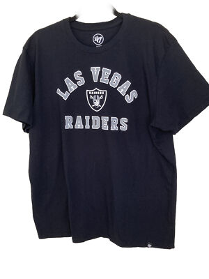 Las Vegas Raiders Shirt '47 BRAND Men's XL Black NFL Football