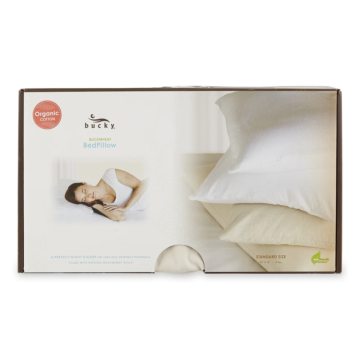 Bucky Organic Cotton Buckwheat Bed Pillow