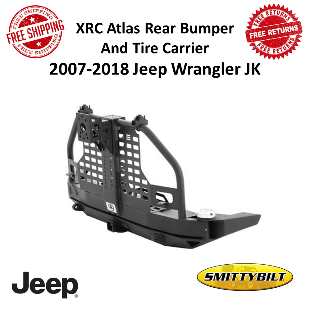 Smittybilt 76896 Atlas Rear Bumper and Tire Carrier For 07-18 Jeep