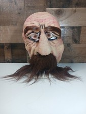 Vintage Don Post Rubber Halloween Mask 1999 Studios Mustache Man Nose Bald
