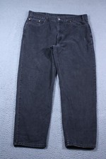 Vintage Levis Jeans Mens 40 Black 550 Relaxed Fit Faded Cotton Denim 38x29