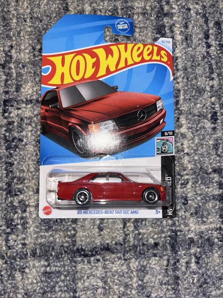 Mercedes-Benz 560 Sec 1989 AMG paquete de 3 rojo, gris, negro Foto 3 de 4