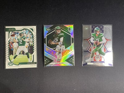 Zach Wilson 3 card lot 2021 Phoenix Rising Rookie Base Card and Mosaic  Absolute