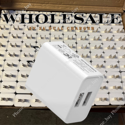 USB Charger Wall Plug Charger Dual Block Adapter Cube For iPhone/Samsung/LG Lot