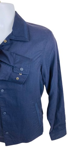 Levis X Josh Peskowitz Mens Shirt Jacket Blue Snap Pockets Collar XS 0 New - Picture 5 of 10
