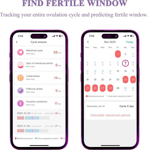 2-in-1 Fertility Monitor Kit with Ovulation & Pregnancy Tests - App Included - Picture 8 of 9