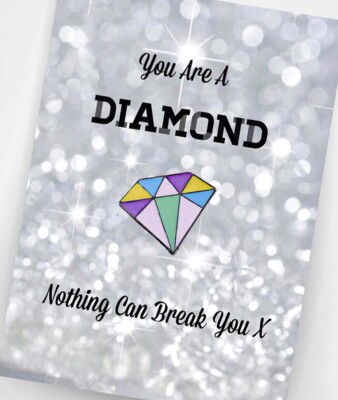 KRAFT Geschenk, Du bist ein Diamant, PIN, für Freund, Scheidung, Unterstützung, Krankheit