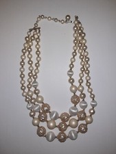 Vintage Costume Jewelry Lot Artificial Pearl Necklace Child/Teenage Size
