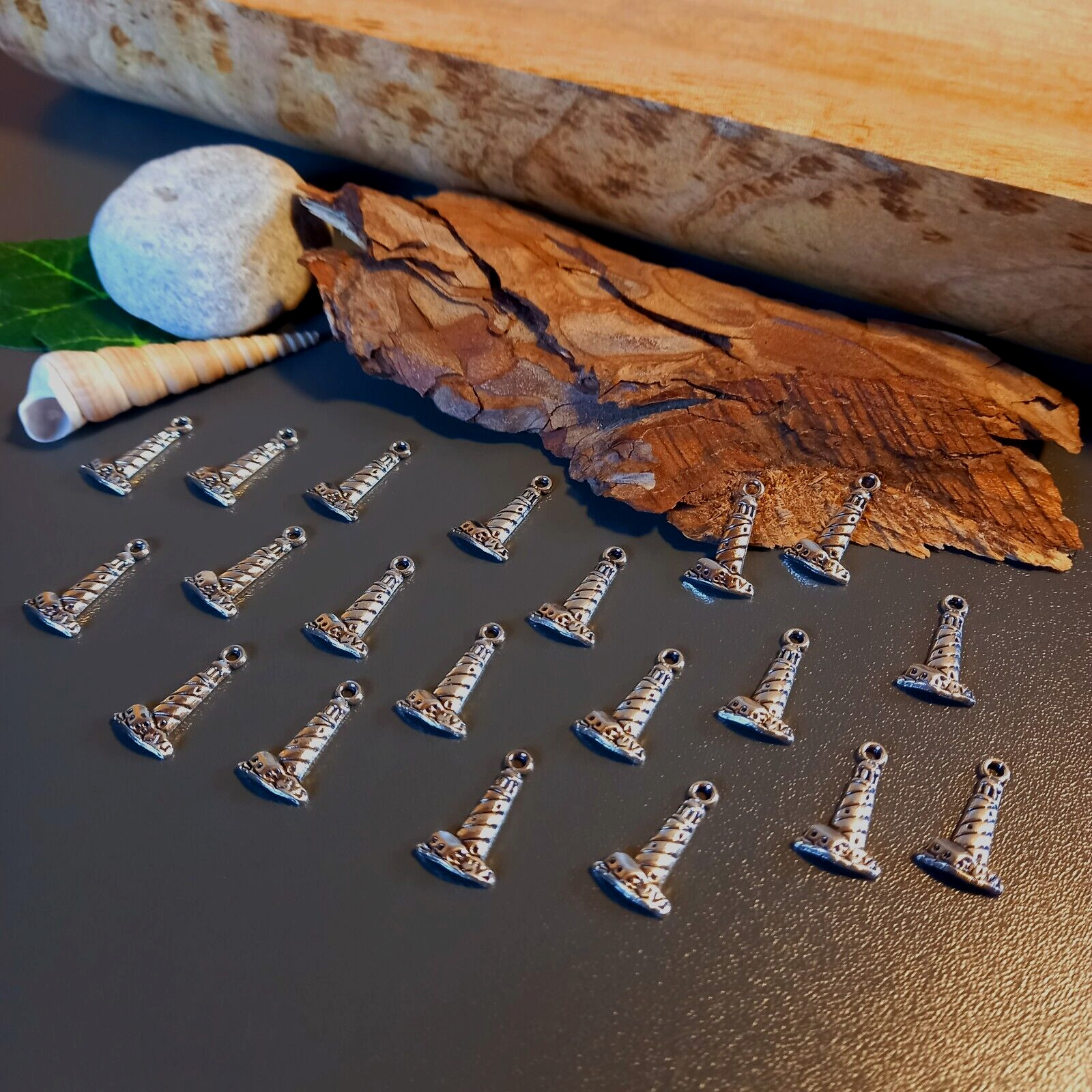 20 Stück Leuchtturm Leuchttürme Charms Kettenanhänger Schmuckherstellung (15)