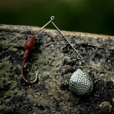 Vintage Spinnerbait Brown Body 1 Colorado Hammered Blade Fishing Lure 1 Hook