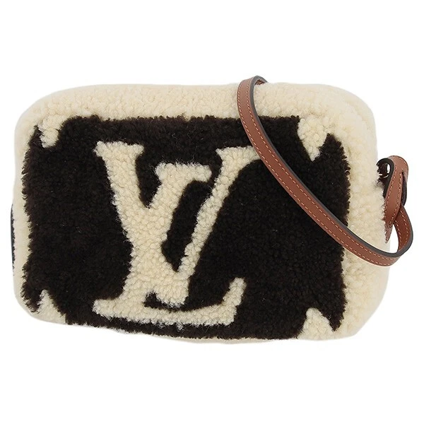 Louis Vuitton Giant Monogram Teddy Beach Pouch Beige x Dark brown  