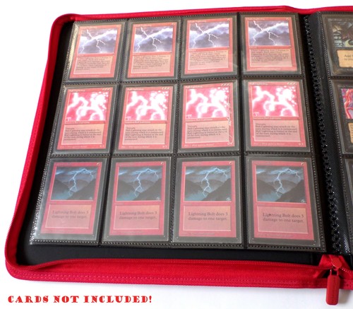 Docsmagic.de Pro-Player Juego de 12 Bolsillos Cremallera-Álbum Rojo - Carpeta de 480 - Magic The Gathering - Imagen 2 de 9