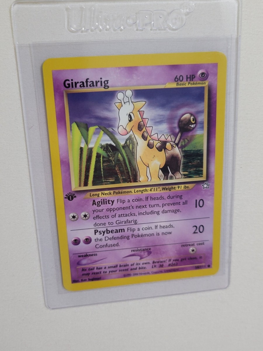 girafarig pokemon card value Girafarig - Pokemon Neo Genesis First 1st Edition #58 - Common