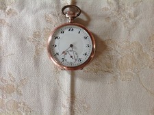 Orologio da tasca d'epoca in argento revisionato, carica manuale.