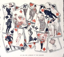La Vie Parisienne 10 Dec 1911 Art Nouveau Cover Illustration TENDER CARDS Cupid