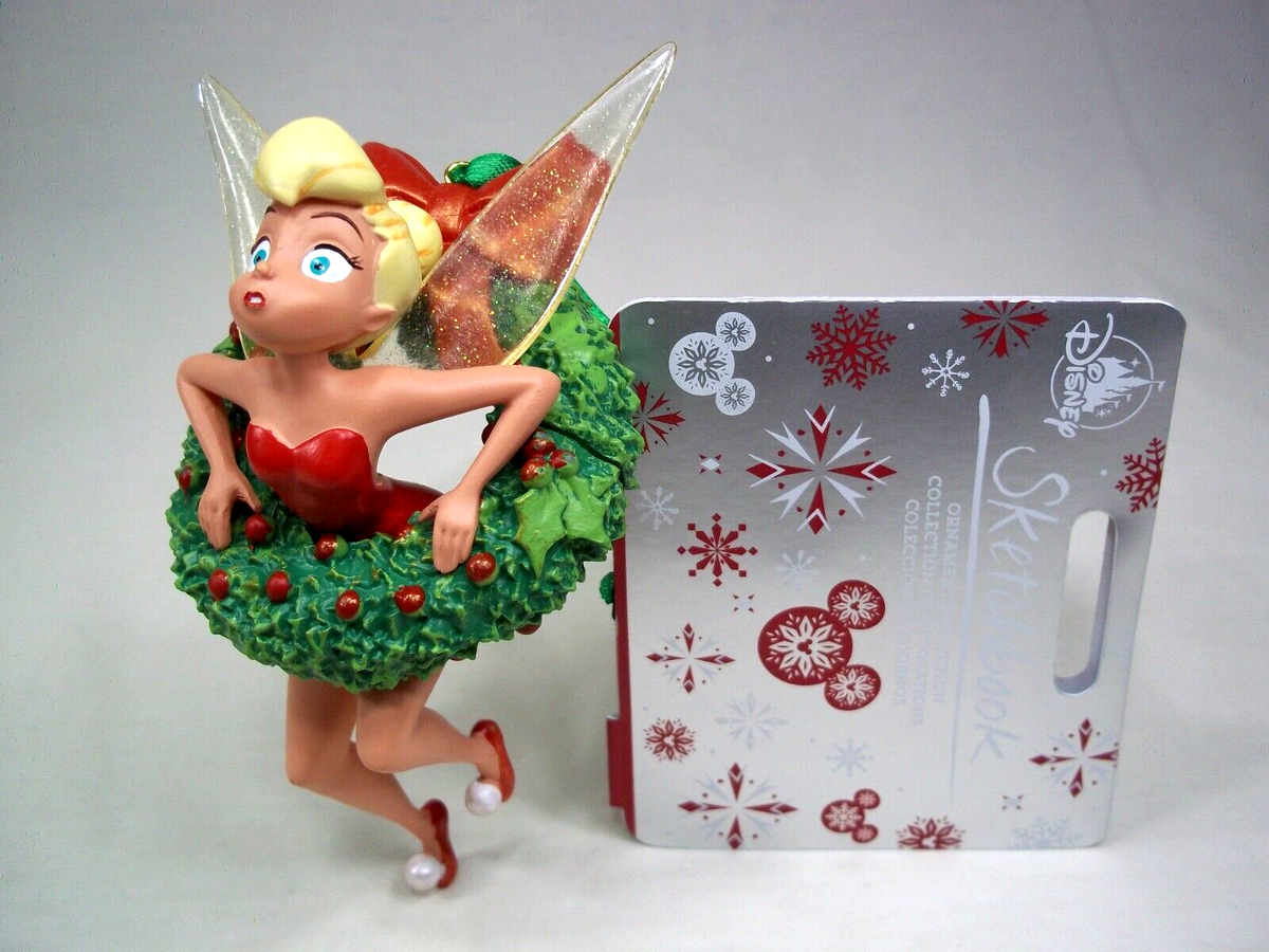 NEW 2022 Disney Parks Tinkerbell Wreath Sketchbook Christmas